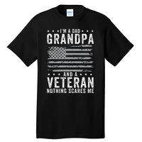 I'm A Dad Grandpa And Veteran Fathers Day Papa Grandpa Tall T-Shirt