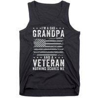 I'm A Dad Grandpa And Veteran Fathers Day Papa Grandpa Tank Top