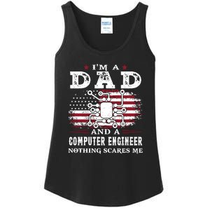 Im A Dad And A Computer Engineer Nothing Scares Me Fathers Day Gifts Ladies Essential Tank