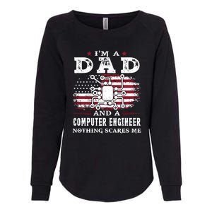 Im A Dad And A Computer Engineer Nothing Scares Me Fathers Day Gifts Womens California Wash Sweatshirt