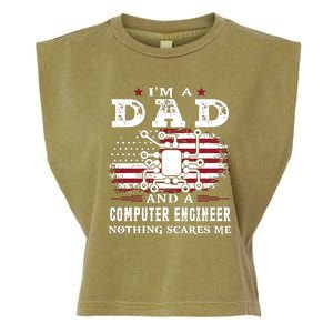 Im A Dad And A Computer Engineer Nothing Scares Me Fathers Day Gifts Garment-Dyed Women's Muscle Tee