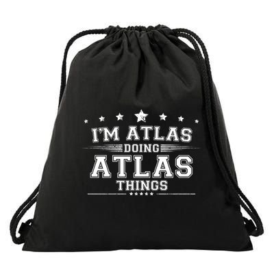 Im Atlas Doing Atlas Things Drawstring Bag