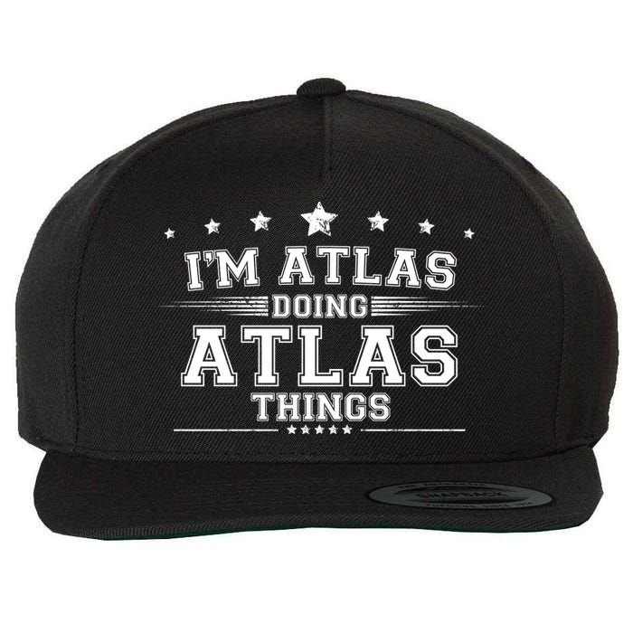 Im Atlas Doing Atlas Things Wool Snapback Cap