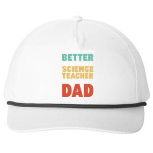 I'm A Dad And Science Teacher Funny Fatherhood Funny Dad Gift Snapback Five-Panel Rope Hat