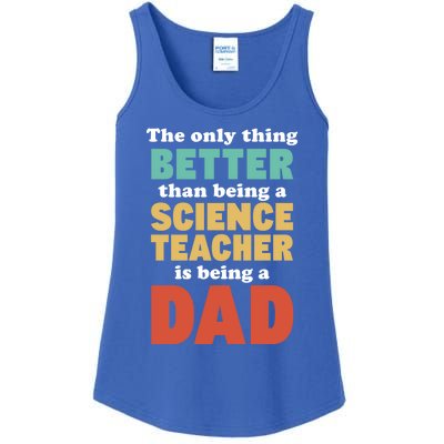 I'm A Dad And Science Teacher Funny Fatherhood Funny Dad Gift Ladies Essential Tank