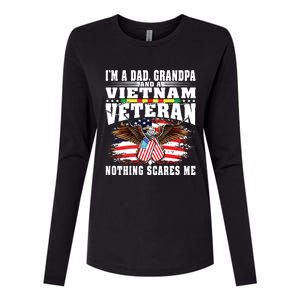 Im A Dad Grandpa And Vietnam Veteran Nothing Scares Me Womens Cotton Relaxed Long Sleeve T-Shirt