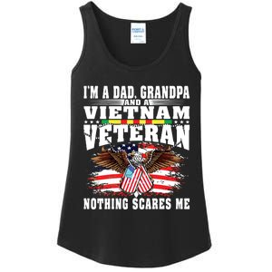 Im A Dad Grandpa And Vietnam Veteran Nothing Scares Me Ladies Essential Tank