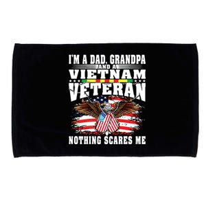 Im A Dad Grandpa And Vietnam Veteran Nothing Scares Me Microfiber Hand Towel