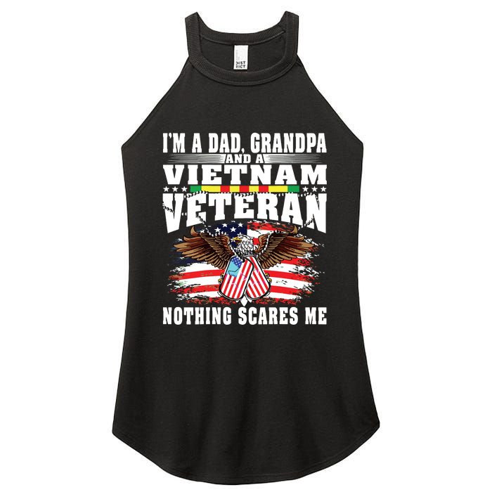 Im A Dad Grandpa And Vietnam Veteran Nothing Scares Me Women's Perfect Tri Rocker Tank