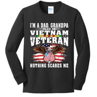 Im A Dad Grandpa And Vietnam Veteran Nothing Scares Me Kids Long Sleeve Shirt