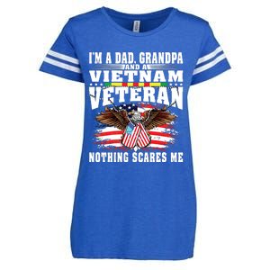 Im A Dad Grandpa And Vietnam Veteran Nothing Scares Me Enza Ladies Jersey Football T-Shirt