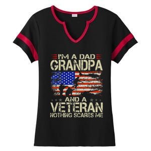 Im A Dad Grandpa And Veteran Fathers Day Papa Grandpa Gifts Ladies Halftime Notch Neck Tee