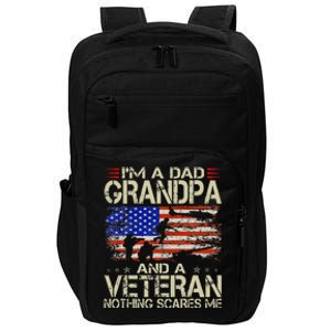 Im A Dad Grandpa And Veteran Fathers Day Papa Grandpa Gifts Impact Tech Backpack