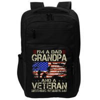 Im A Dad Grandpa And Veteran Fathers Day Papa Grandpa Gifts Impact Tech Backpack