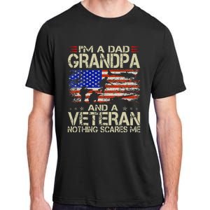 Im A Dad Grandpa And Veteran Fathers Day Papa Grandpa Gifts Adult ChromaSoft Performance T-Shirt