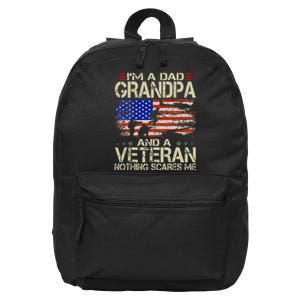 Im A Dad Grandpa And Veteran Fathers Day Papa Grandpa Gifts 16 in Basic Backpack