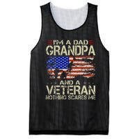 Im A Dad Grandpa And Veteran Fathers Day Papa Grandpa Gifts Mesh Reversible Basketball Jersey Tank