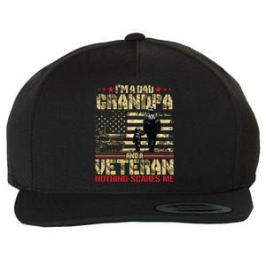 Im A Dad Grandpa And Veteran Fathers Day Papa Grandpa Wool Snapback Cap