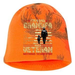 Im A Dad Grandpa And Veteran Fathers Day Papa Grandpa Kati - Camo Knit Beanie