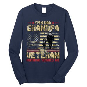 Im A Dad Grandpa And Veteran Fathers Day Papa Grandpa Long Sleeve Shirt