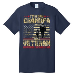 Im A Dad Grandpa And Veteran Fathers Day Papa Grandpa Tall T-Shirt