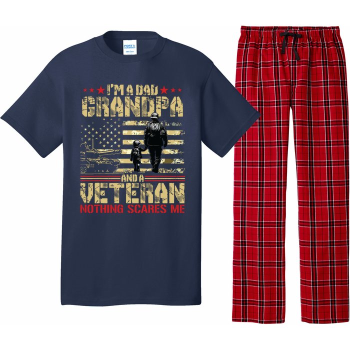 Im A Dad Grandpa And Veteran Fathers Day Papa Grandpa Pajama Set