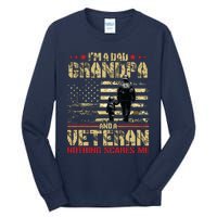 Im A Dad Grandpa And Veteran Fathers Day Papa Grandpa Tall Long Sleeve T-Shirt