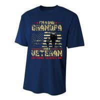 Im A Dad Grandpa And Veteran Fathers Day Papa Grandpa Performance Sprint T-Shirt