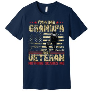 Im A Dad Grandpa And Veteran Fathers Day Papa Grandpa Premium T-Shirt