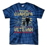 Im A Dad Grandpa And Veteran Fathers Day Papa Grandpa Tie-Dye T-Shirt