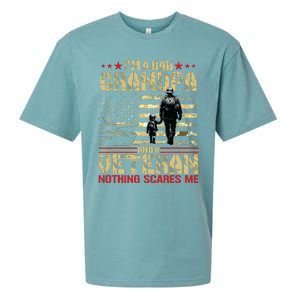 Im A Dad Grandpa And Veteran Fathers Day Papa Grandpa Sueded Cloud Jersey T-Shirt