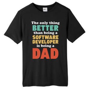 I'm A Dad And Software Engineer Funny Fatherhood Funny Dad Gift Tall Fusion ChromaSoft Performance T-Shirt