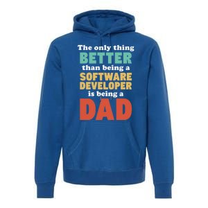 I'm A Dad And Software Engineer Funny Fatherhood Funny Dad Gift Premium Hoodie