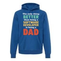 I'm A Dad And Software Engineer Funny Fatherhood Funny Dad Gift Premium Hoodie