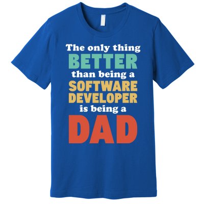 I'm A Dad And Software Engineer Funny Fatherhood Funny Dad Gift Premium T-Shirt