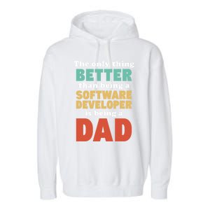 I'm A Dad And Software Engineer Funny Fatherhood Funny Dad Gift Garment-Dyed Fleece Hoodie