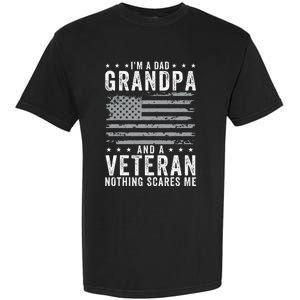 I'm A Dad Grandpa And Veteran Fathers Day Papa Grandpa Garment-Dyed Heavyweight T-Shirt