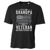 I'm A Dad Grandpa And Veteran Fathers Day Papa Grandpa Cooling Performance Crew T-Shirt