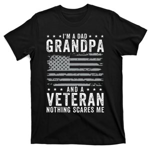 I'm A Dad Grandpa And Veteran Fathers Day Papa Grandpa T-Shirt