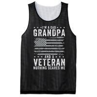 I'm A Dad Grandpa And Veteran Fathers Day Papa Grandpa Mesh Reversible Basketball Jersey Tank