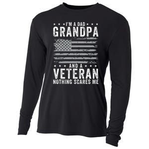 I'm A Dad Grandpa And Veteran Fathers Day Papa Grandpa Cooling Performance Long Sleeve Crew