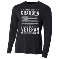 I'm A Dad Grandpa And Veteran Fathers Day Papa Grandpa Cooling Performance Long Sleeve Crew