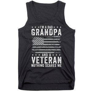 I'm A Dad Grandpa And Veteran Fathers Day Papa Grandpa Tank Top