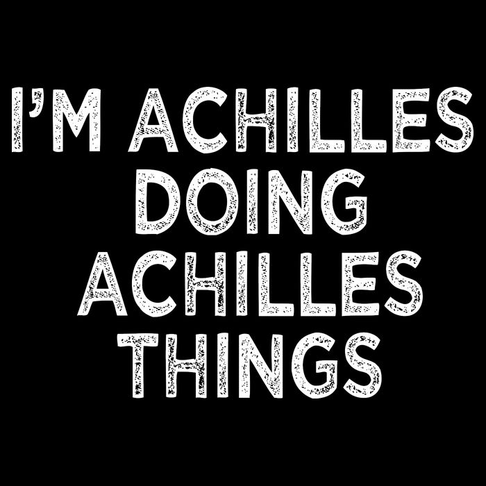 I'm Achilles Doing Achilles Things Short Acrylic Beanie