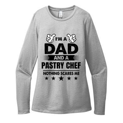 Im A Dad And A Pastry Chef Nothing Scares Me Gift Womens CVC Long Sleeve Shirt