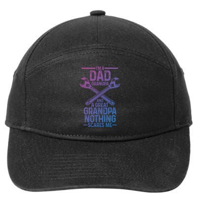 Im A Dad Grandpa And A Great Grandpa Cars Gift 7-Panel Snapback Hat