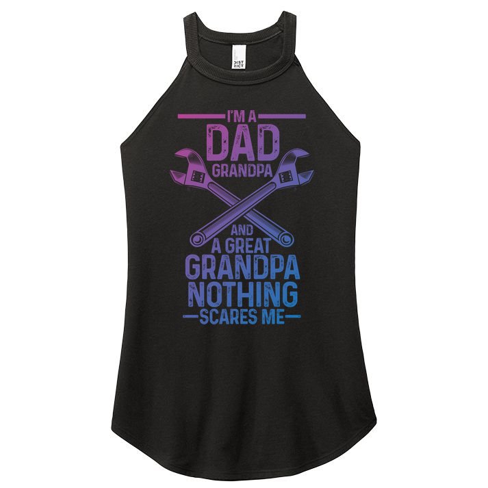 Im A Dad Grandpa And A Great Grandpa Cars Gift Women's Perfect Tri Rocker Tank