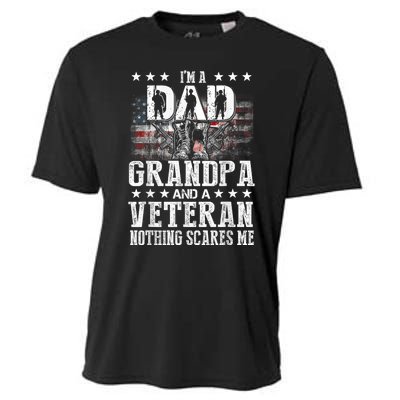 IM A Dad Grandpa Veteran Funny Grandpa FatherS Day Cooling Performance Crew T-Shirt