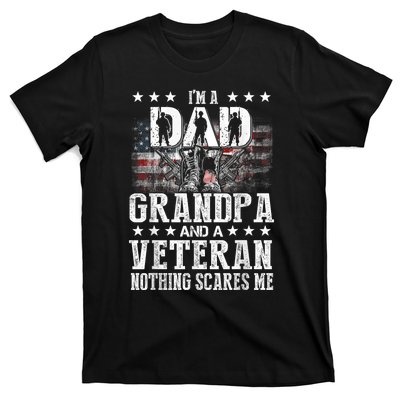 IM A Dad Grandpa Veteran Funny Grandpa FatherS Day T-Shirt