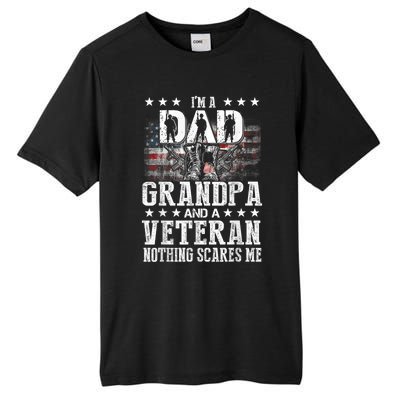 IM A Dad Grandpa Veteran Funny Grandpa FatherS Day Tall Fusion ChromaSoft Performance T-Shirt